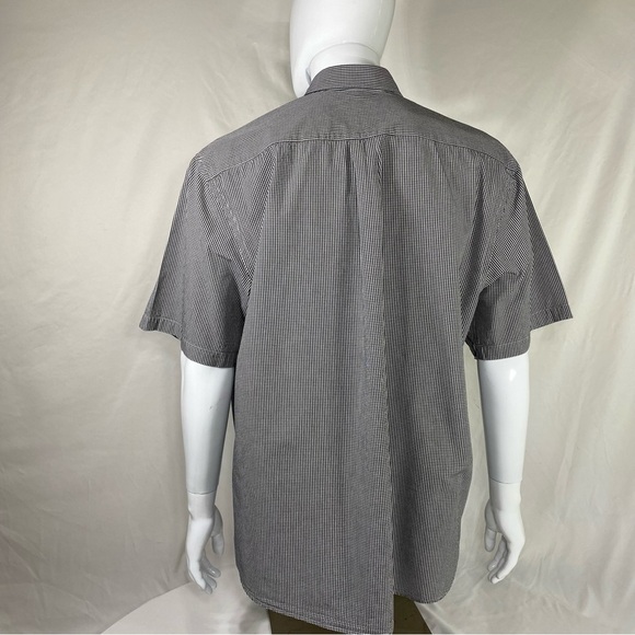 Cutter & Buck Men’s Black & White Gingham Pocket Short Sleeve Shirt - Picture 3 of 7